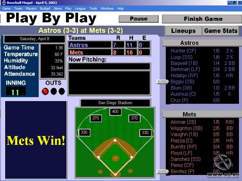 Baseball Mogul 2004 screenshot 2