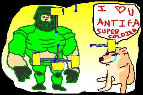 i <3 antifa super soldier doge for karl