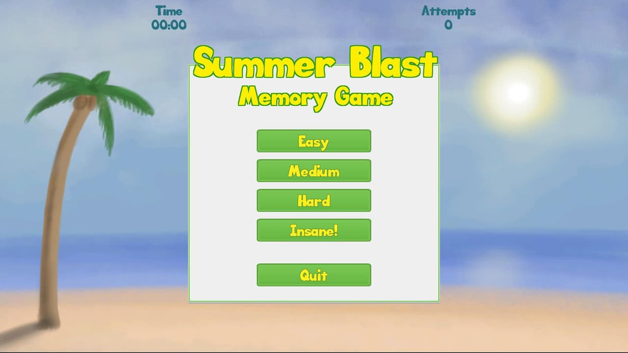 Summer Blast Memory Game screenshot 2