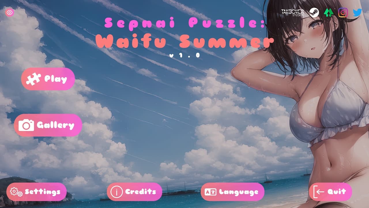Senpai Puzzle: Waifu Summer (itch) screenshot 2
