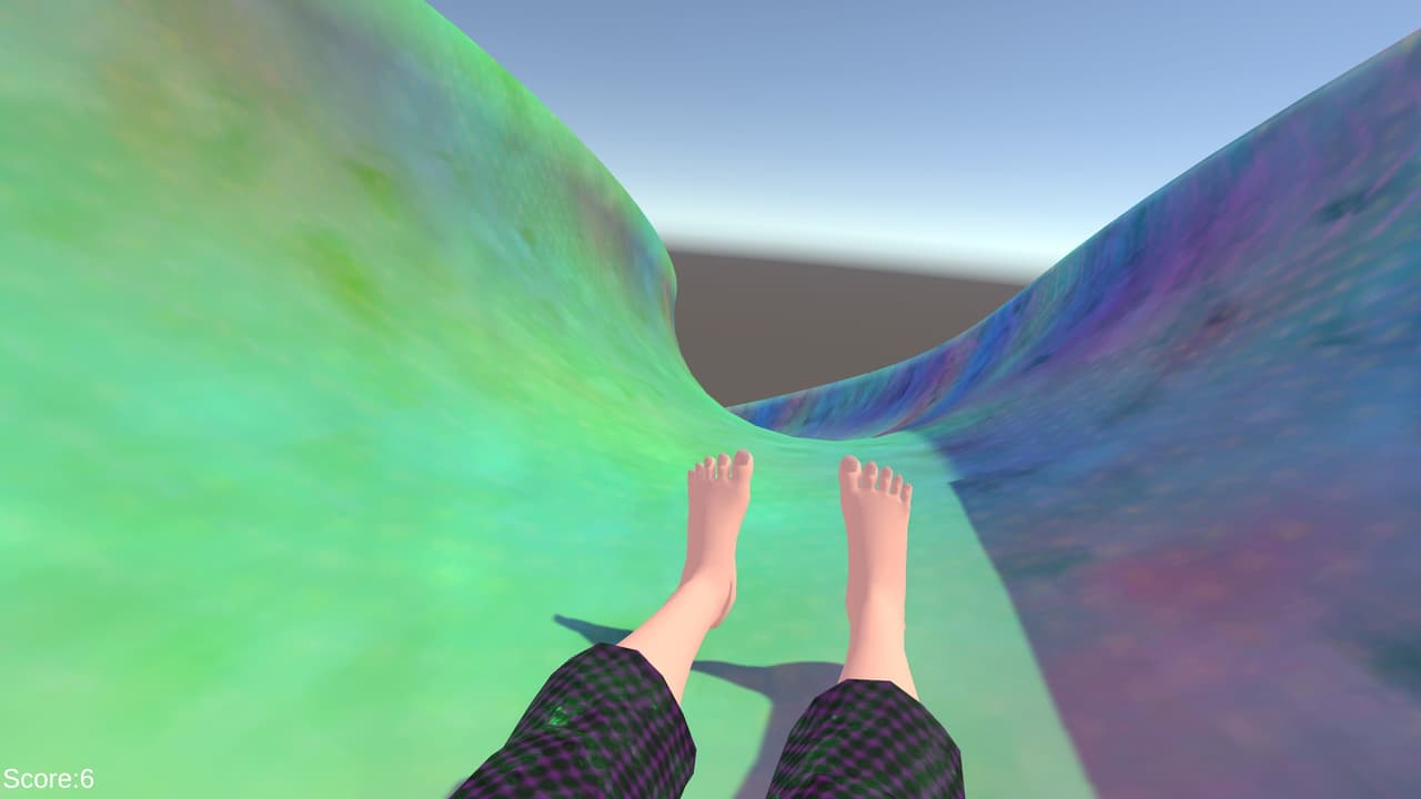 "Trying" to slide down