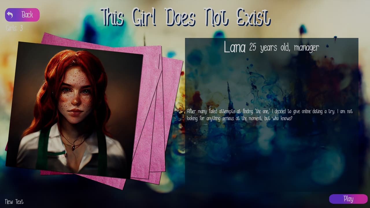 This Girl Does Not Exist (itch) screenshot 5