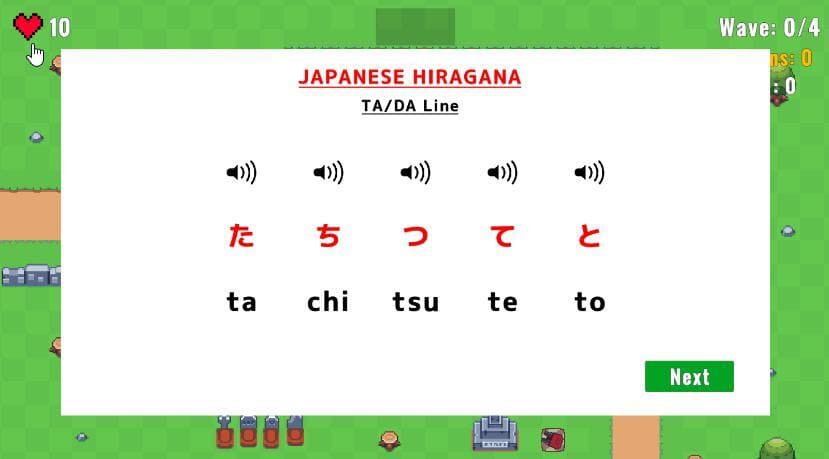 Hiragana Seito Defense screenshot 3