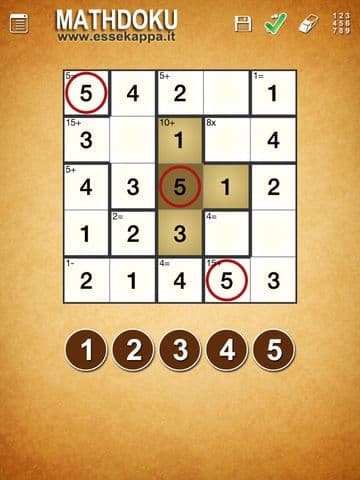 Mathdoku + Calcudoku