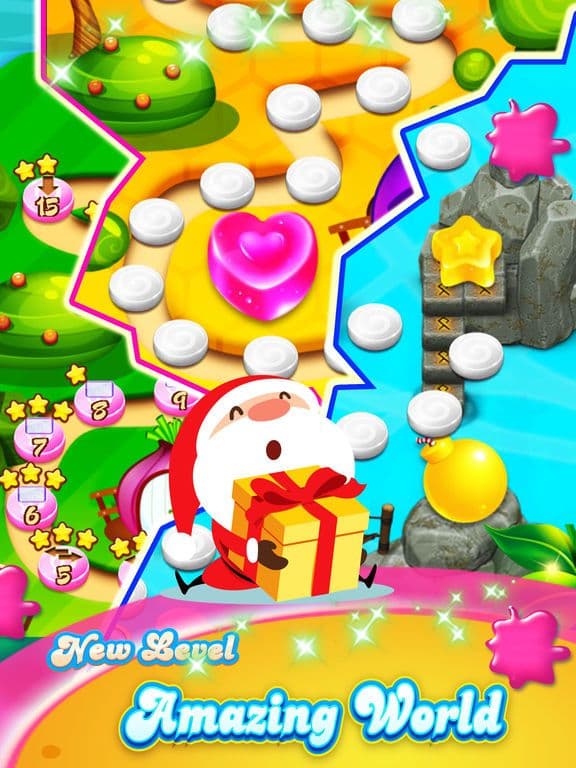 Candy Gems Christmas - Match 3 Lollipop Puzzle