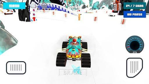 Cat Race Car Snow Drift Stunts screenshot 3