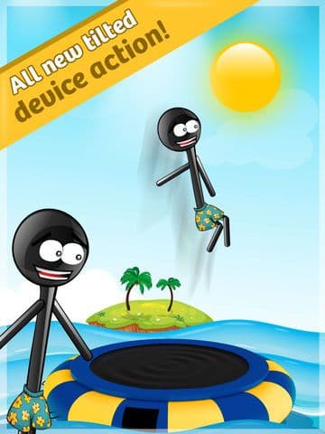 Stickman Water Trampoline FREE - Flipping Summer! screenshot 6