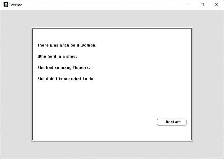 Lexeme screenshot 3