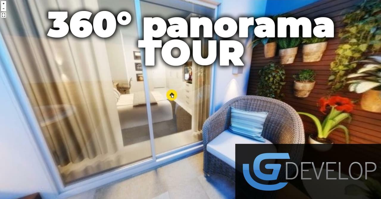 GDevelop 360° panorama tour TEST