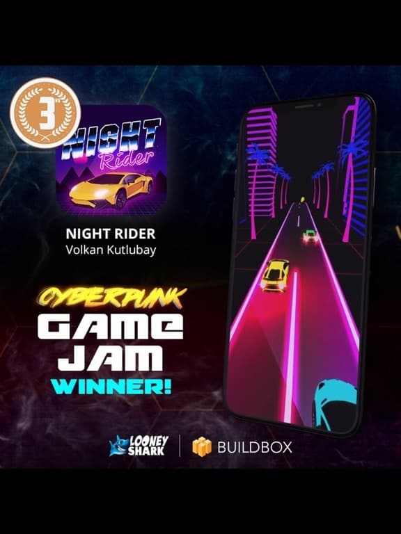 Night Rider - Cyberpunk Racer screenshot 2