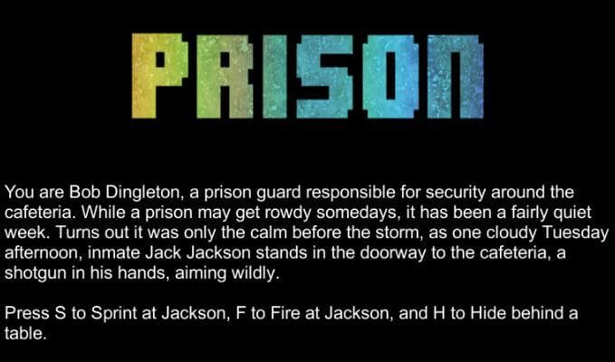 Prison Text Adventure (Marcomix)