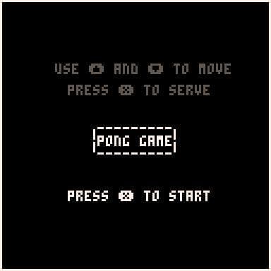 Pong Pico8 screenshot 3