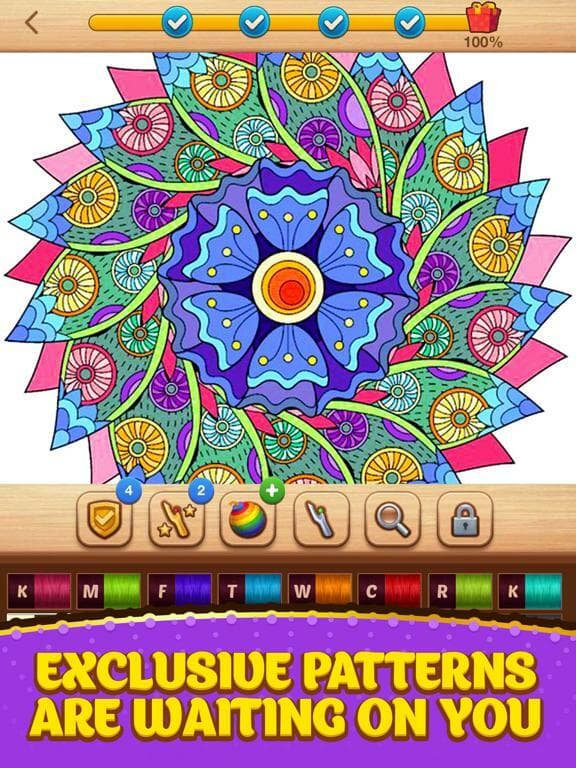 Cross Stitch Coloring Mandala screenshot 5