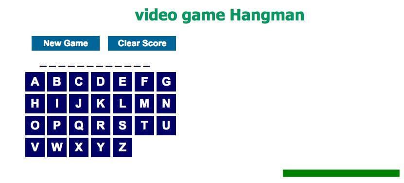 Video Game hangman