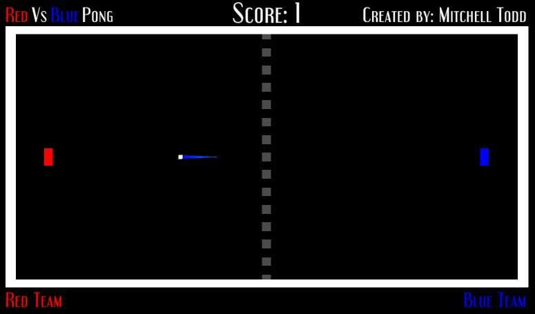 Red Vs Blue Pong