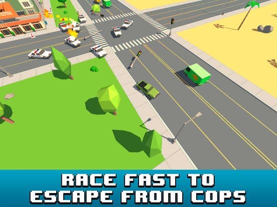 Smashy Car Race 3D: Pixel Cop Chase screenshot 3