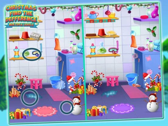 Christmas Find The Difference Multiple Levels