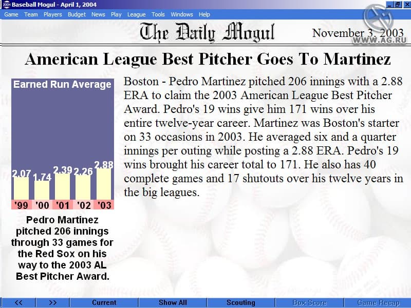 Baseball Mogul 2004 screenshot 4
