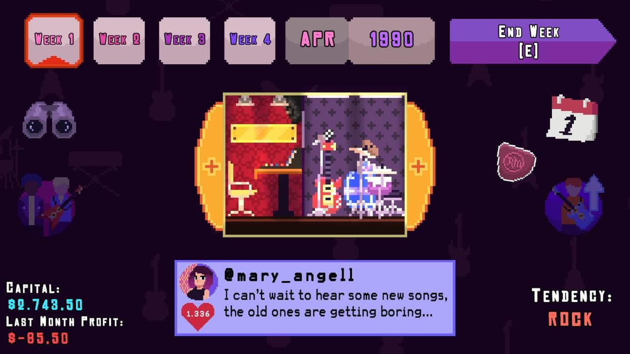 Rock Star Manager (itch) screenshot 5