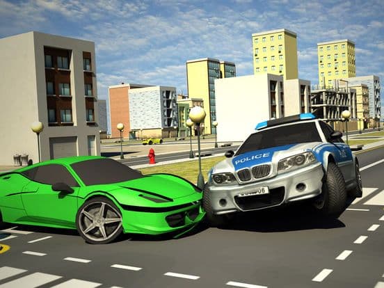 Cop Car Vs City Crime Car Demolition Challenges screenshot 3