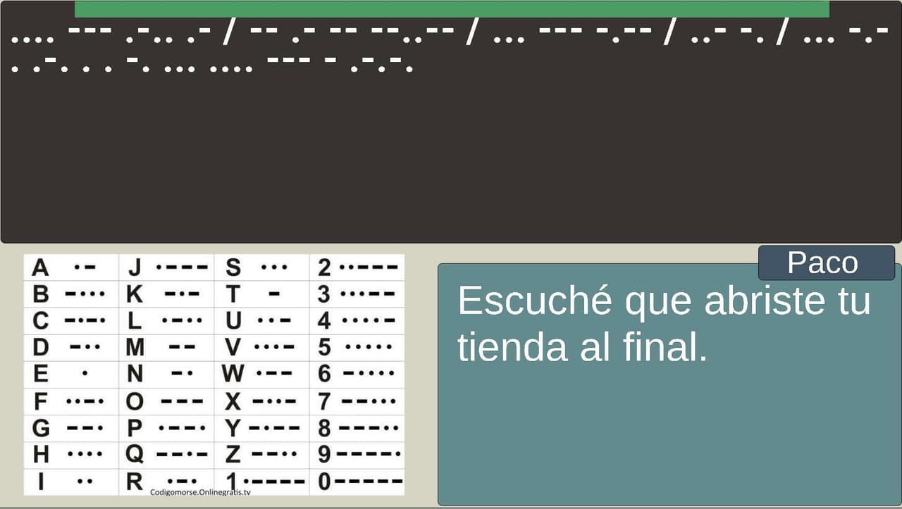 Conversación en morse screenshot 2