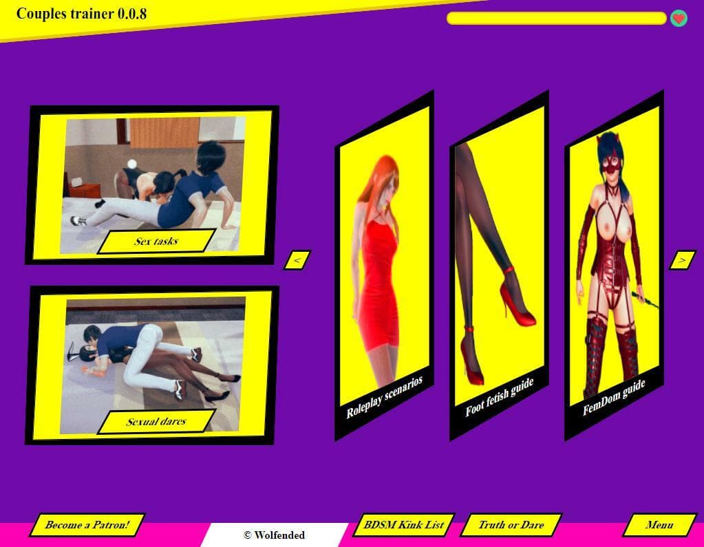 Couples trainer 0.0.8 (add story and kink list) screenshot 3