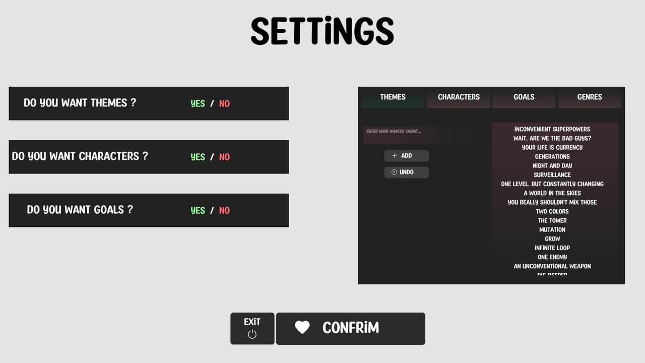 Ultimate Game Idea Generator