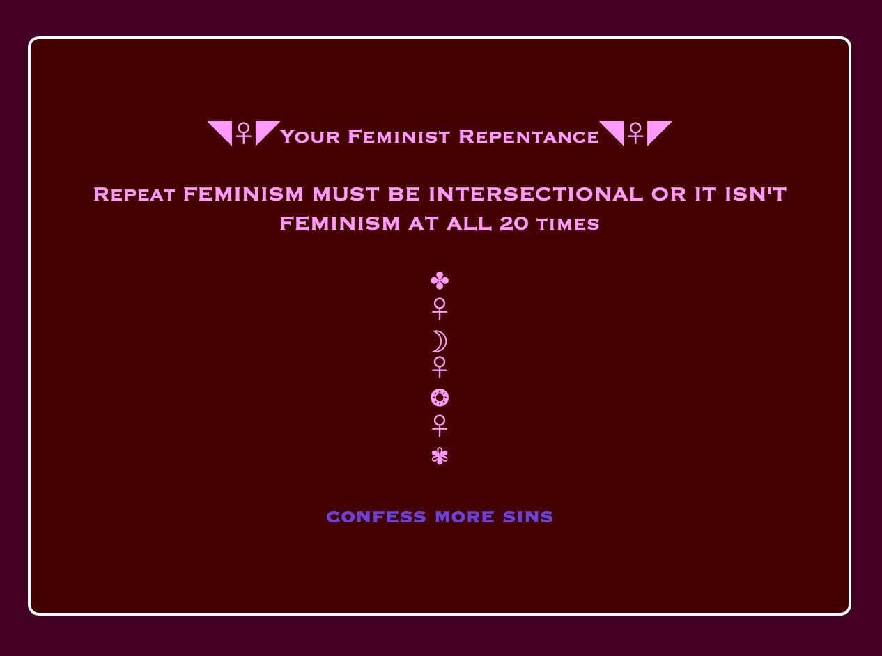 Feminist Confessional screenshot 3