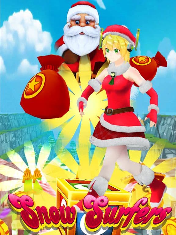 Christmas Run - Snow Princess Train Surfers screenshot 2