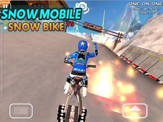 SnowMobile Vs SnowBike - 3D Racing Game screenshot 5