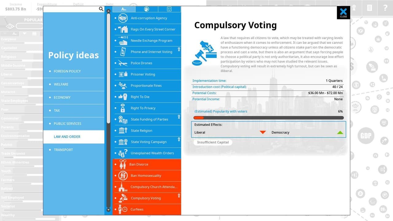 Democracy 4 - Voting Systems screenshot 4