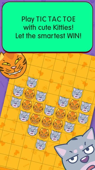 Tic Tac Toe 2 player games with Sly Kitties!