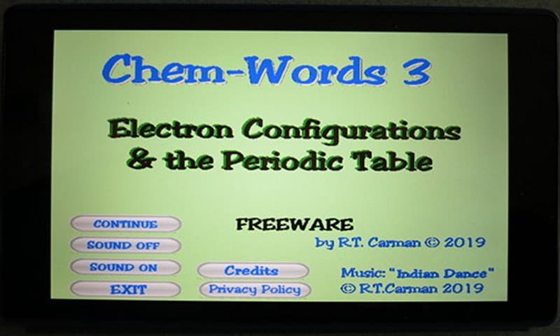 Chem-Words 3: Electron Configs and Periodic Table screenshot 2