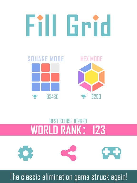Fill Grid Square & Hexagon blocks fever hex puzzle screenshot 2