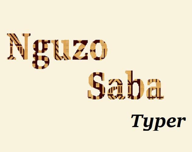 Nguzo Saba Typer