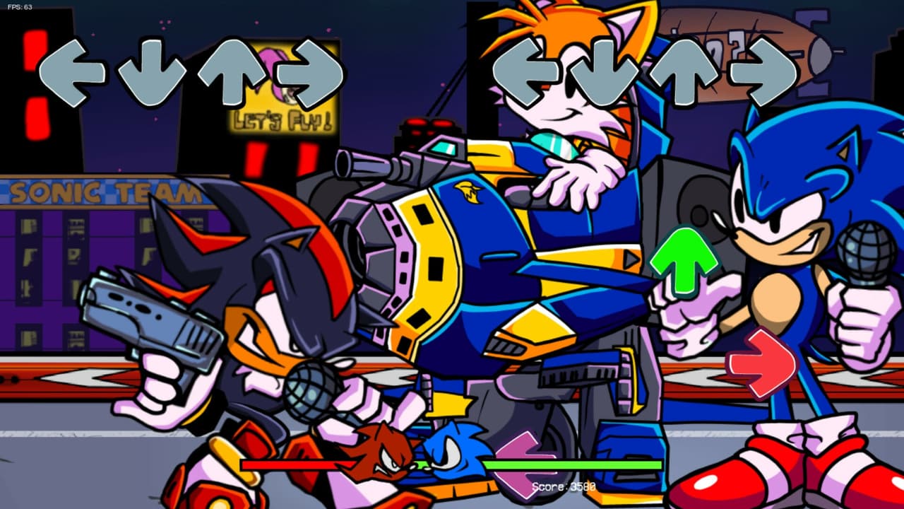 FNF - Sonics Rythm Rush Skin Demo