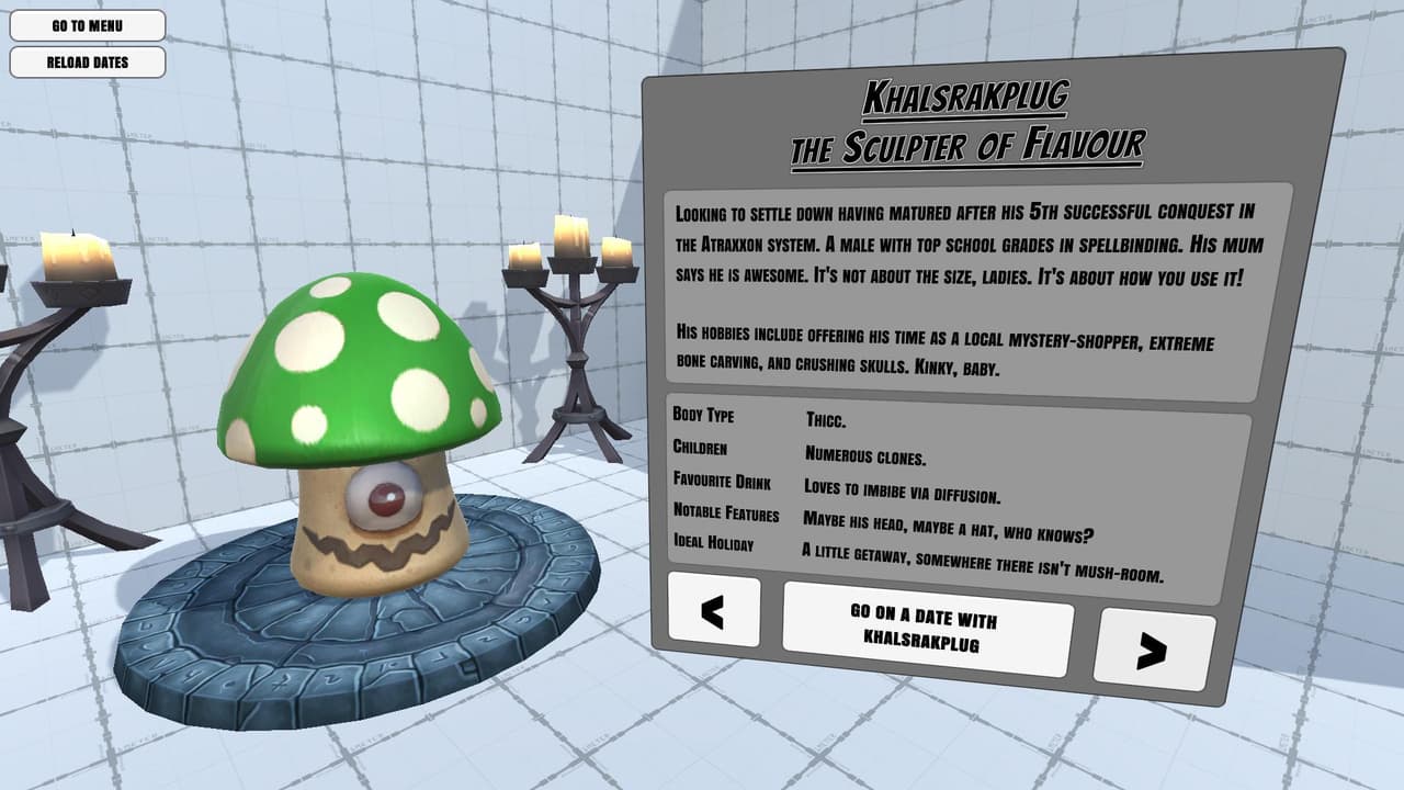 Monstrously Hunky: Monster Dating Sim (LD41) screenshot 4