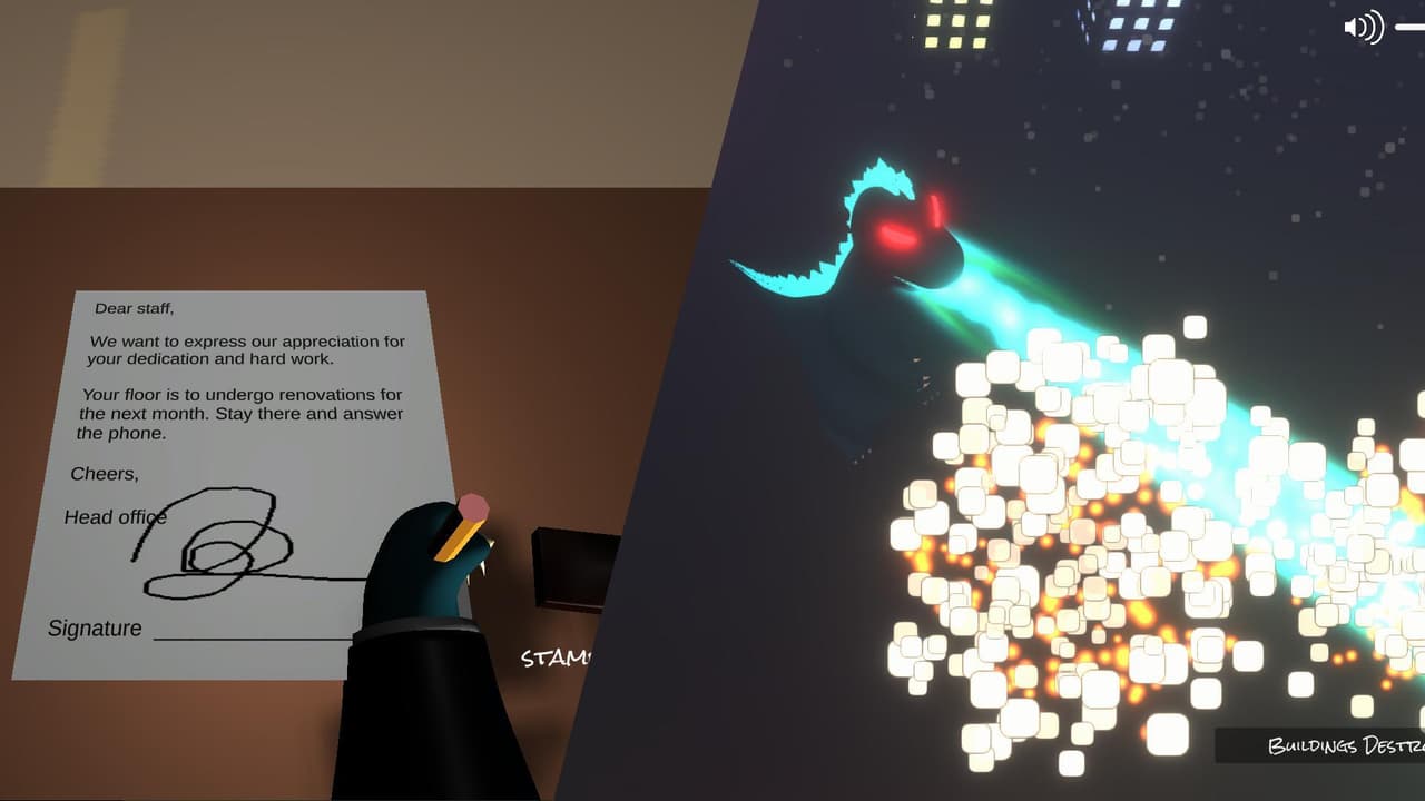 Duality of a Nuclear Lizard