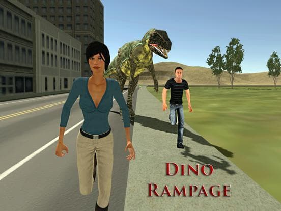 City Dino Chase Sim 3D: Free Play Game 2016 screenshot 2