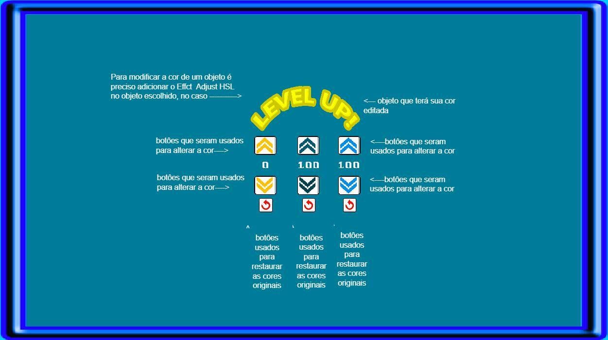 Connstruct 2 sistema de alteração de cor de objeto com botões