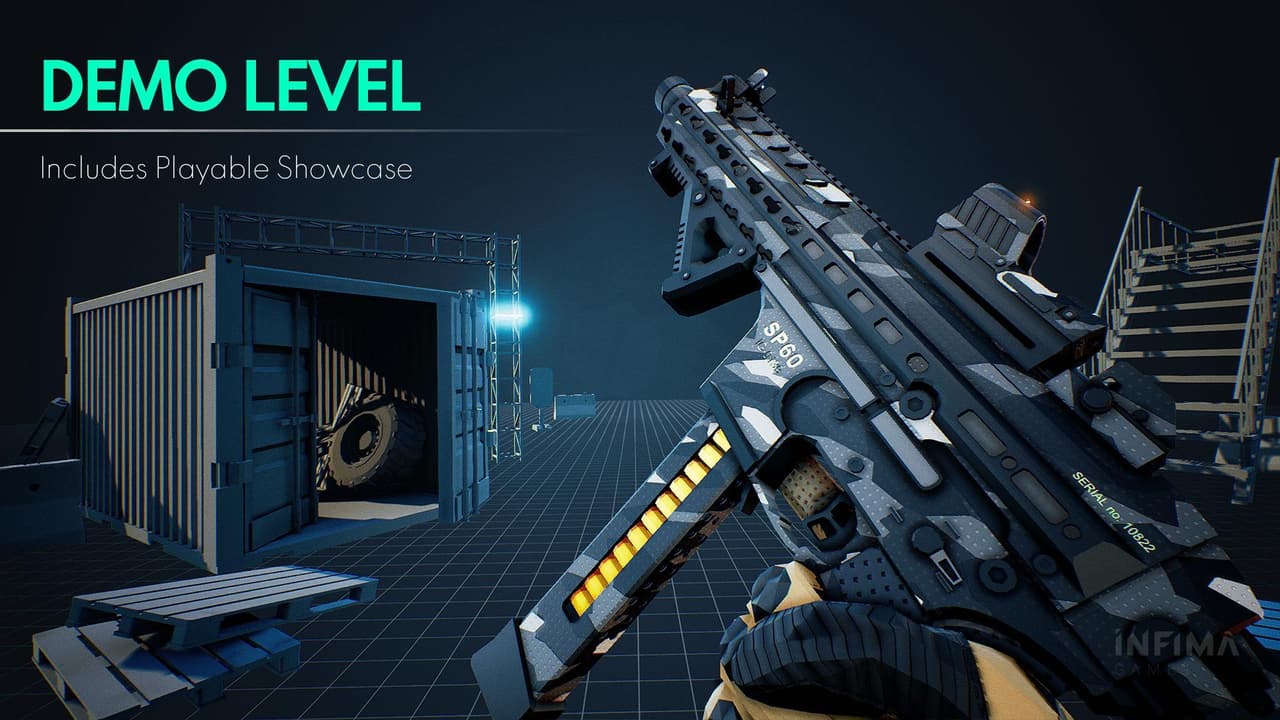 (Demo) Low Poly Animated - Modern Guns Pack Showcase screenshot 4