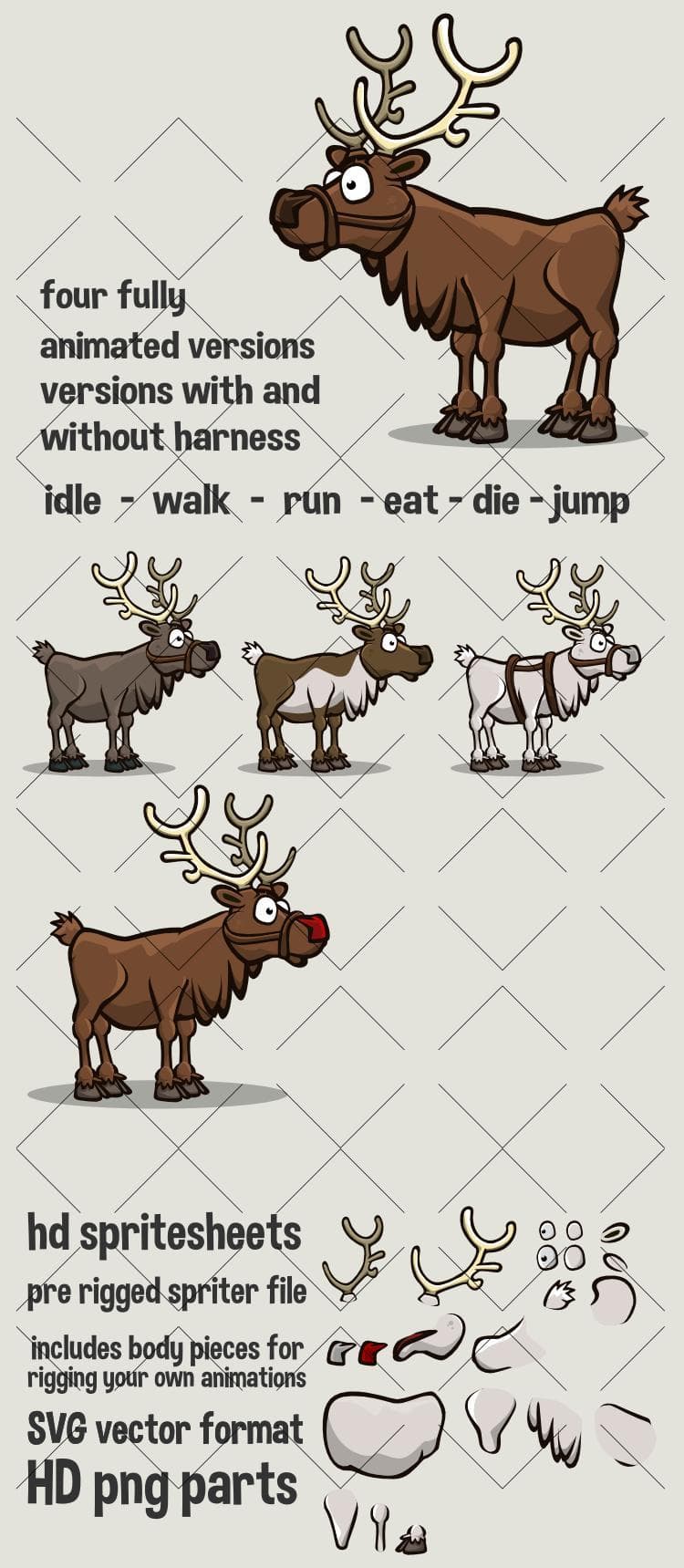 Animated reindeer