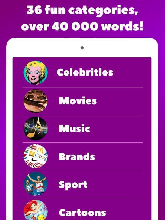 Hands up alias charades and heads up activity game for fun friends company screenshot 3