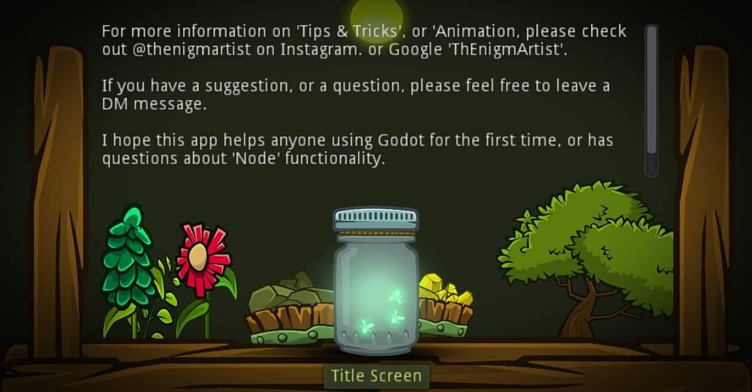 Godot "How to" Tutorial app + mini game screenshot 4