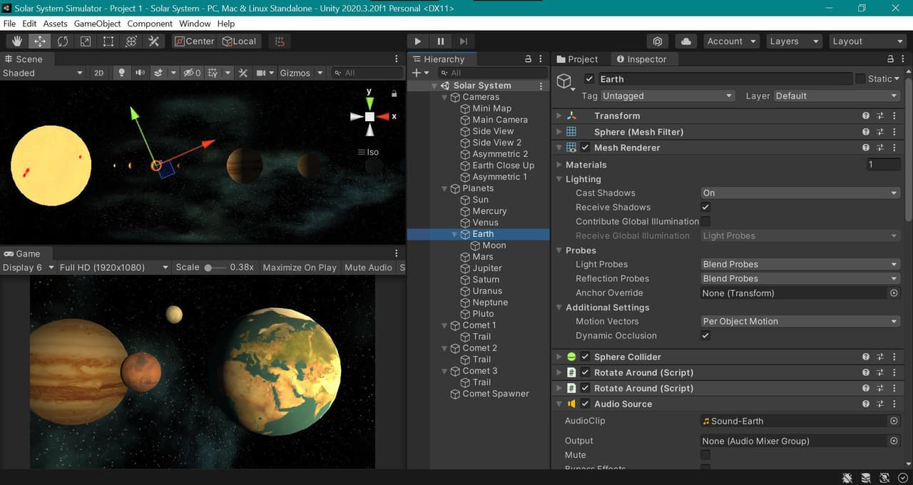 Project 1: Unity Solar System Model
