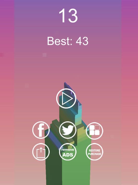 Block Tower Stack-Up - Reach up high in the sky, play this endless blocks stacking game screenshot 3