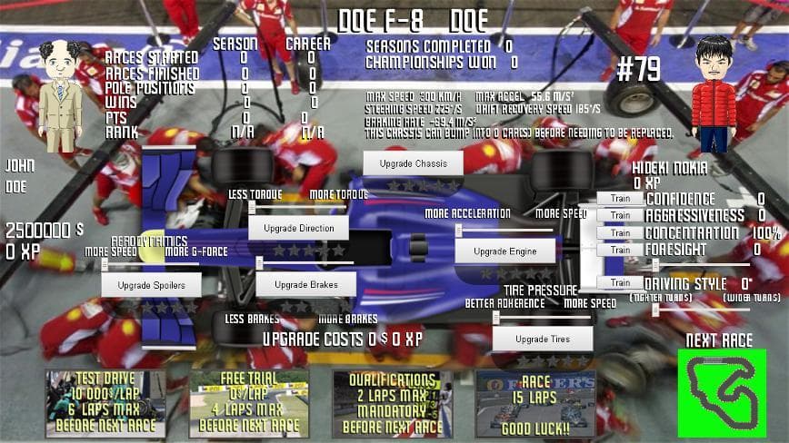 F-8 Racing Manager screenshot 2