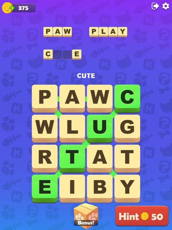 Kitty Scramble: Word Finding screenshot 2