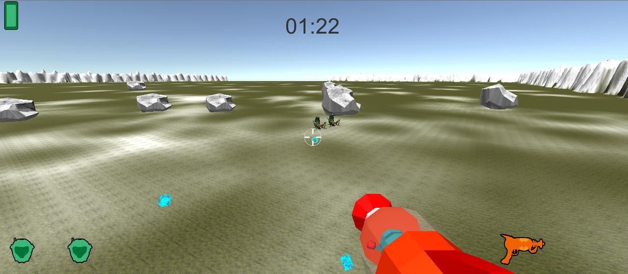 3D First Person Shooter - Snowy Mountains