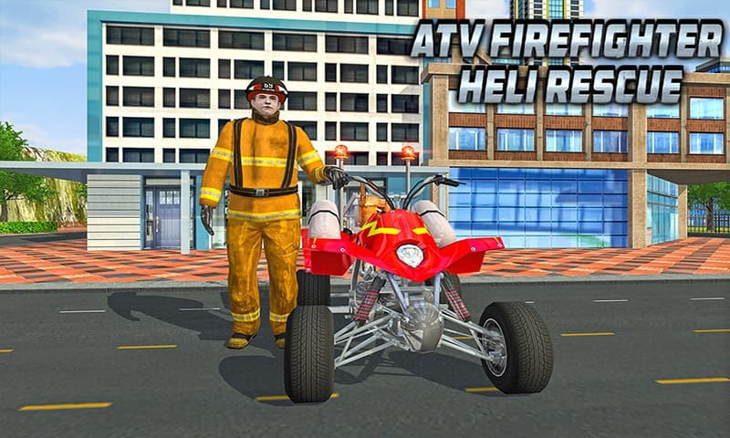 FireFighter ATV Bike: Helicopter Rescue 2018 screenshot 4